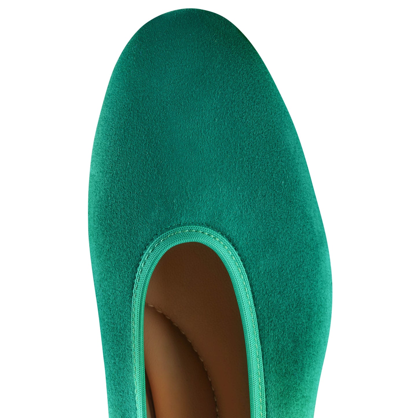 Valleria Suede Flats Emerald - Last Chance