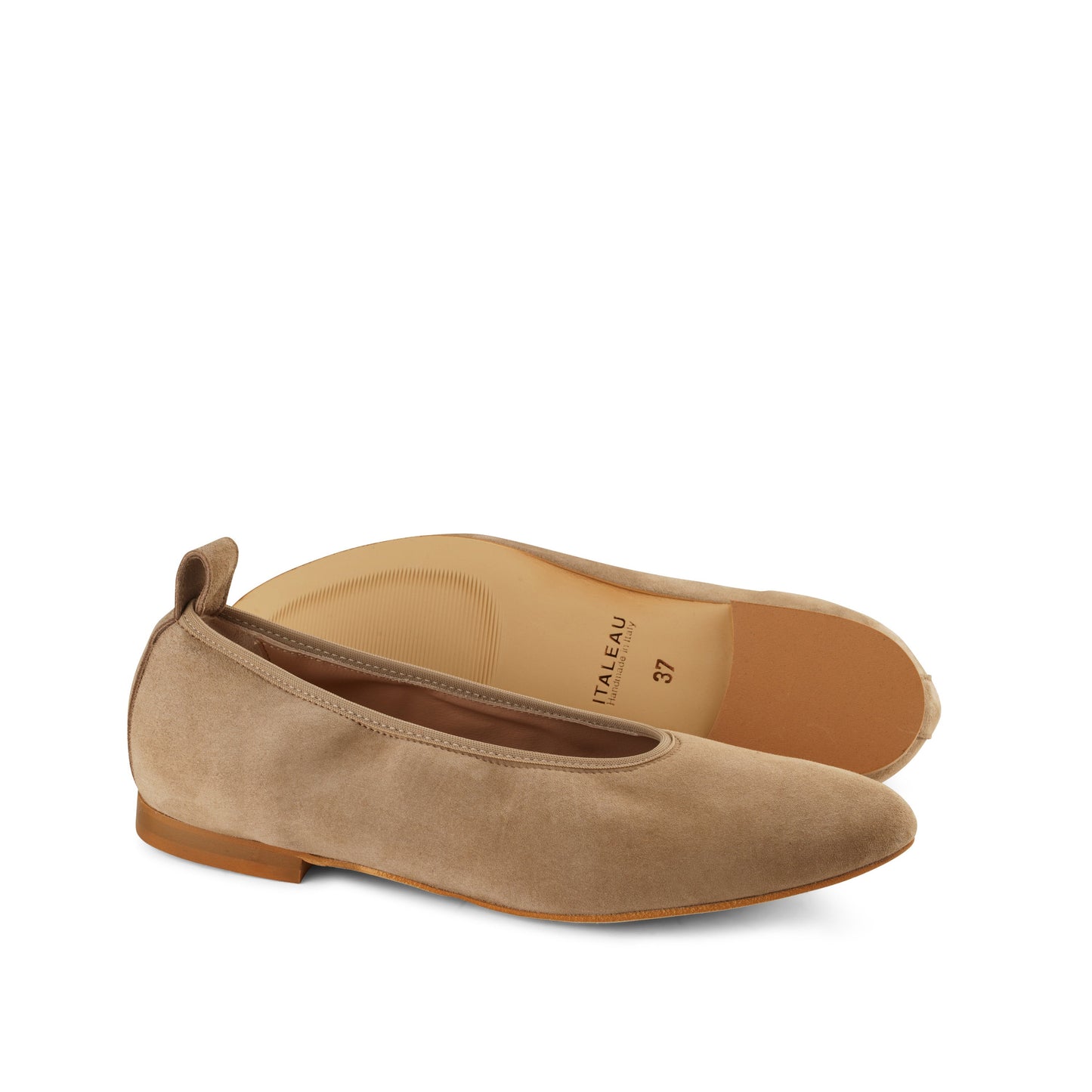 Valleria Suede Flats Taupe - Last Chance