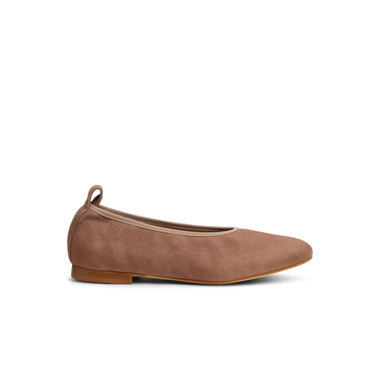 Valleria Suede Flats Tortora - Last Chance