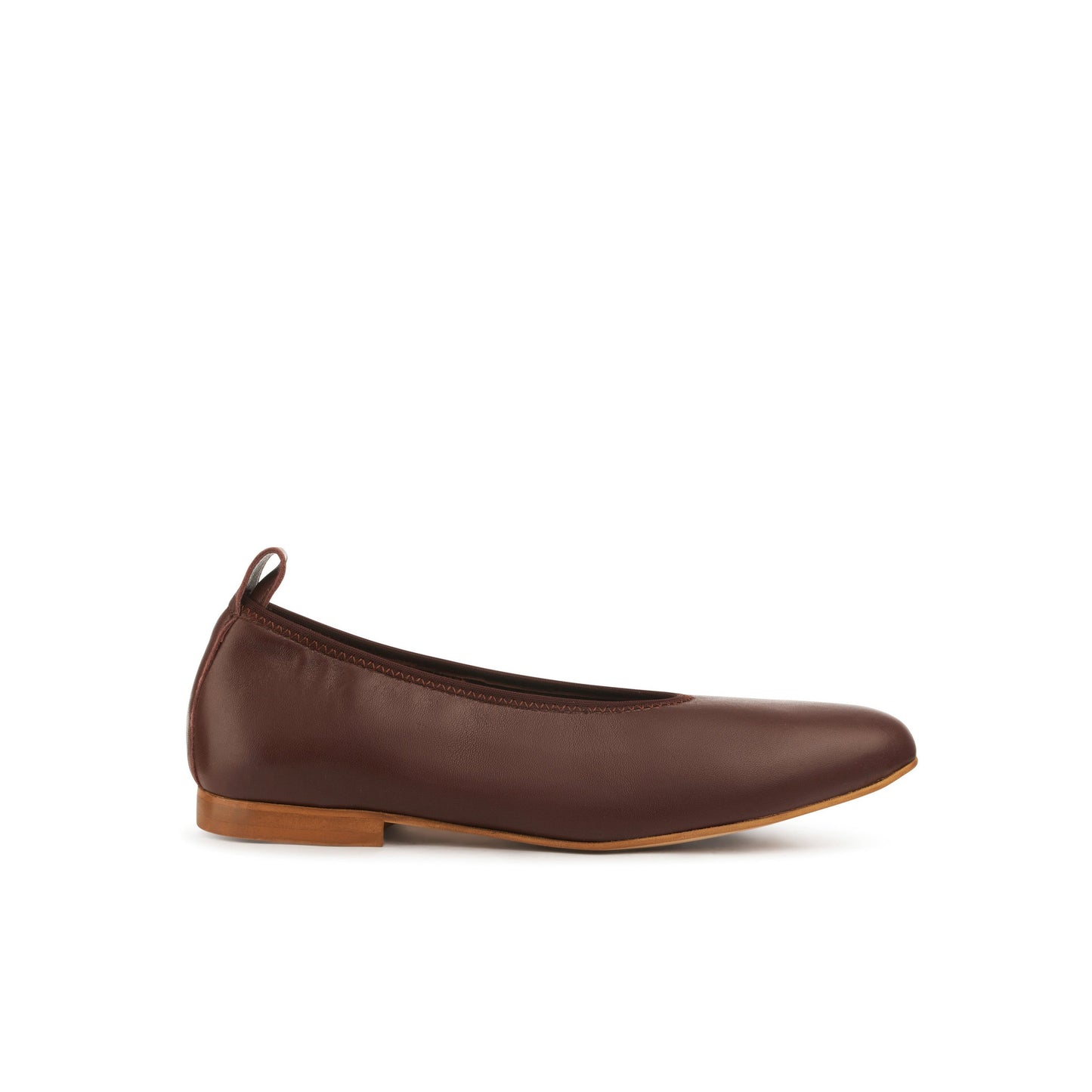 Valleria Leather Flats Chocolate - Last Chance