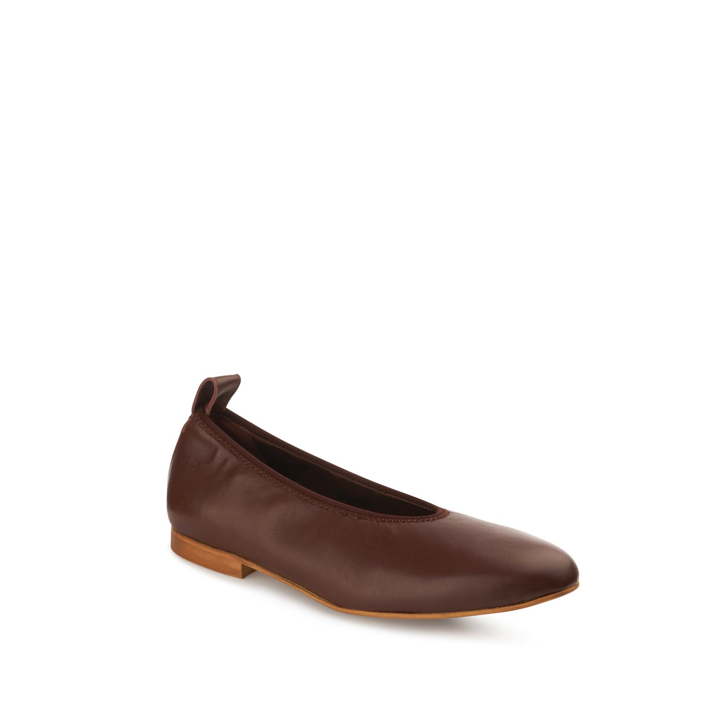 Valleria Leather Flats Chocolate - Last Chance
