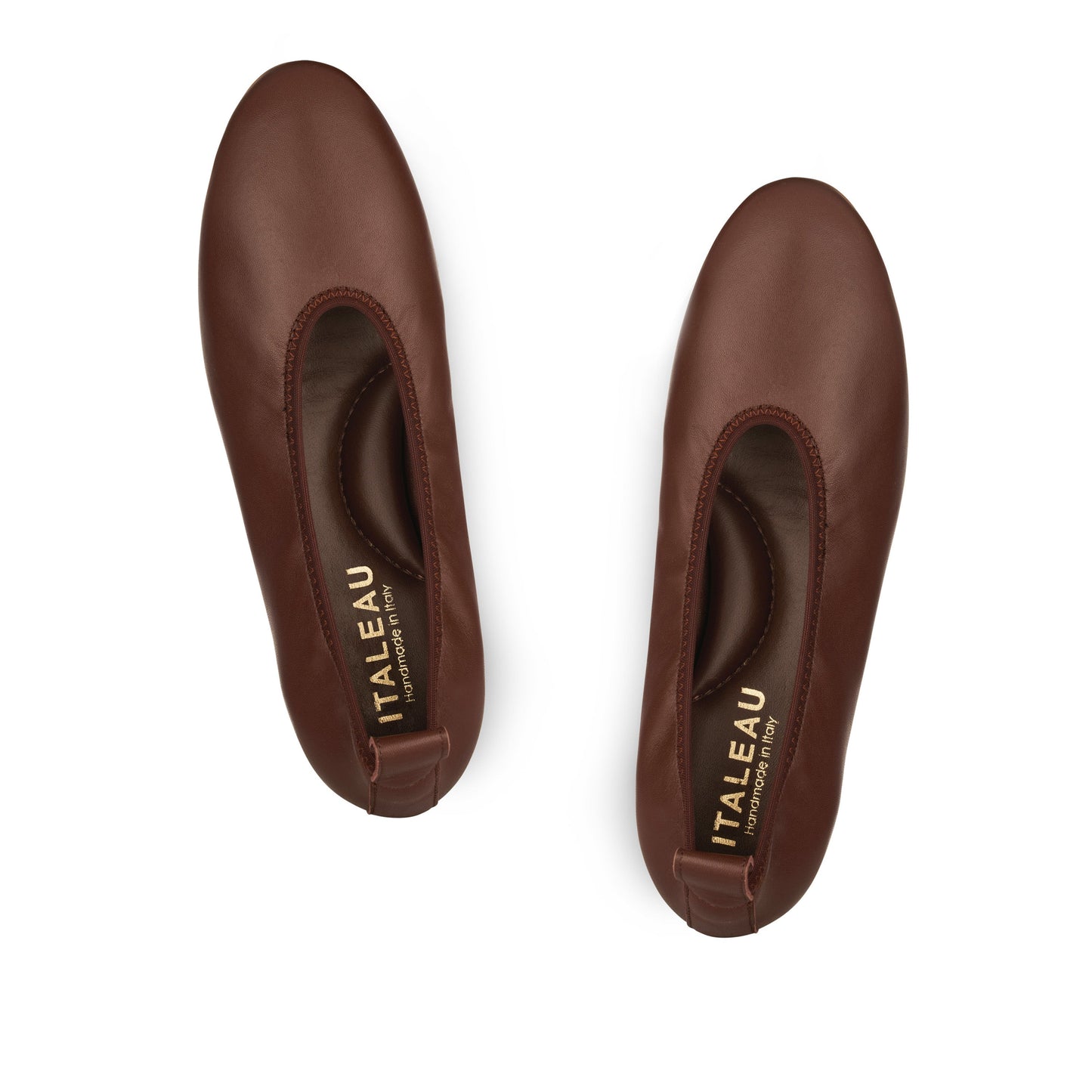 Valleria Leather Flats Chocolate - Last Chance