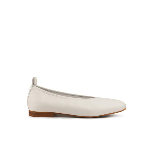 Valleria Leather Flats Bianco - Last Chance