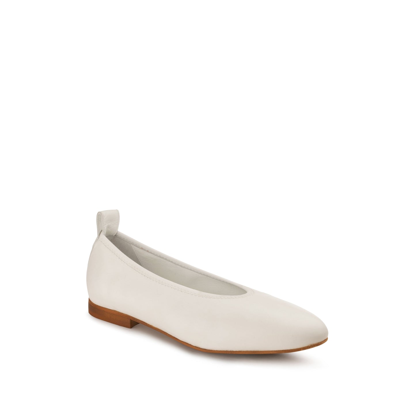 Valleria Leather Flats Bianco - Last Chance