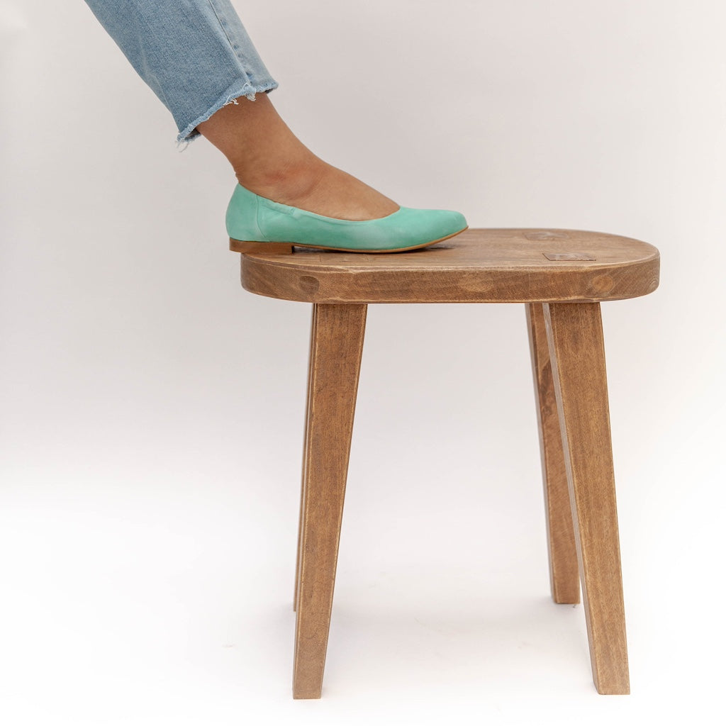 Mara Suede Ballet Flats Jade - Last Chance